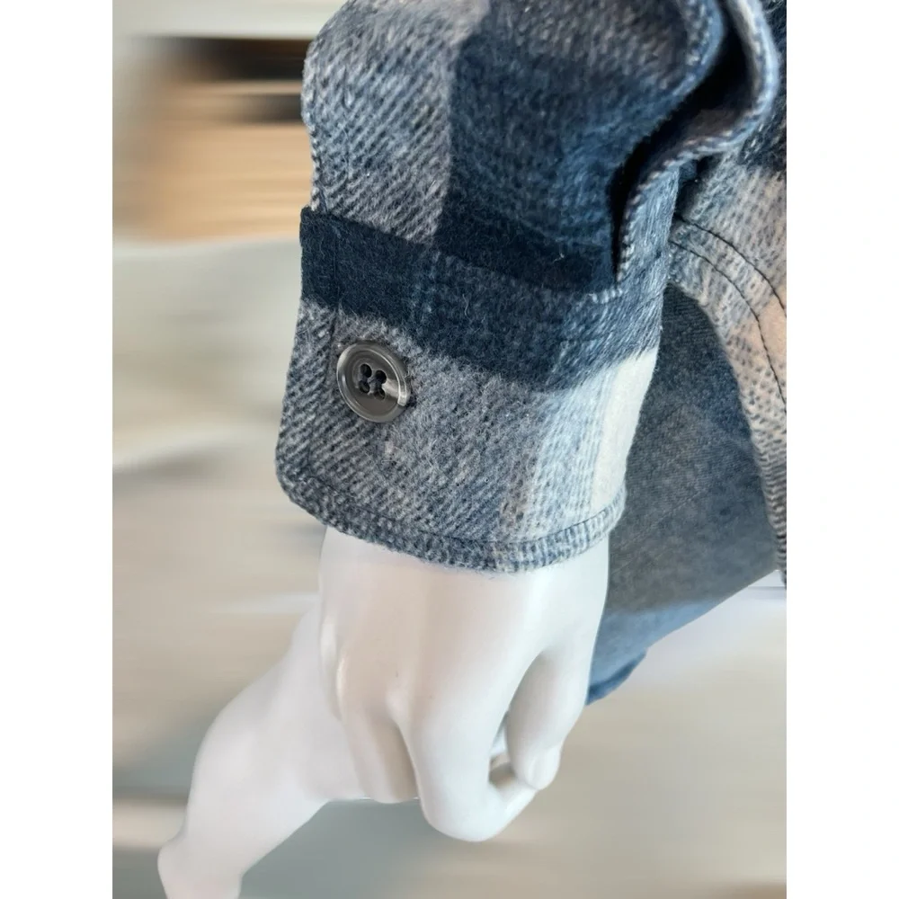 EIGHTY THREADS blues part wool shacket S M L - Picture 8 of 10